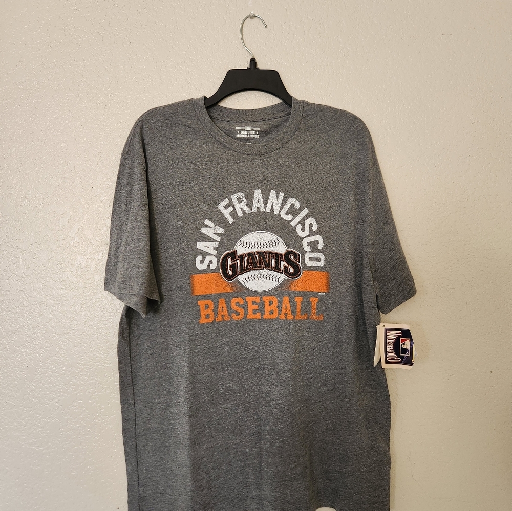 MLB Gray and Orange San Francisco Giants Short Sleeve Tee